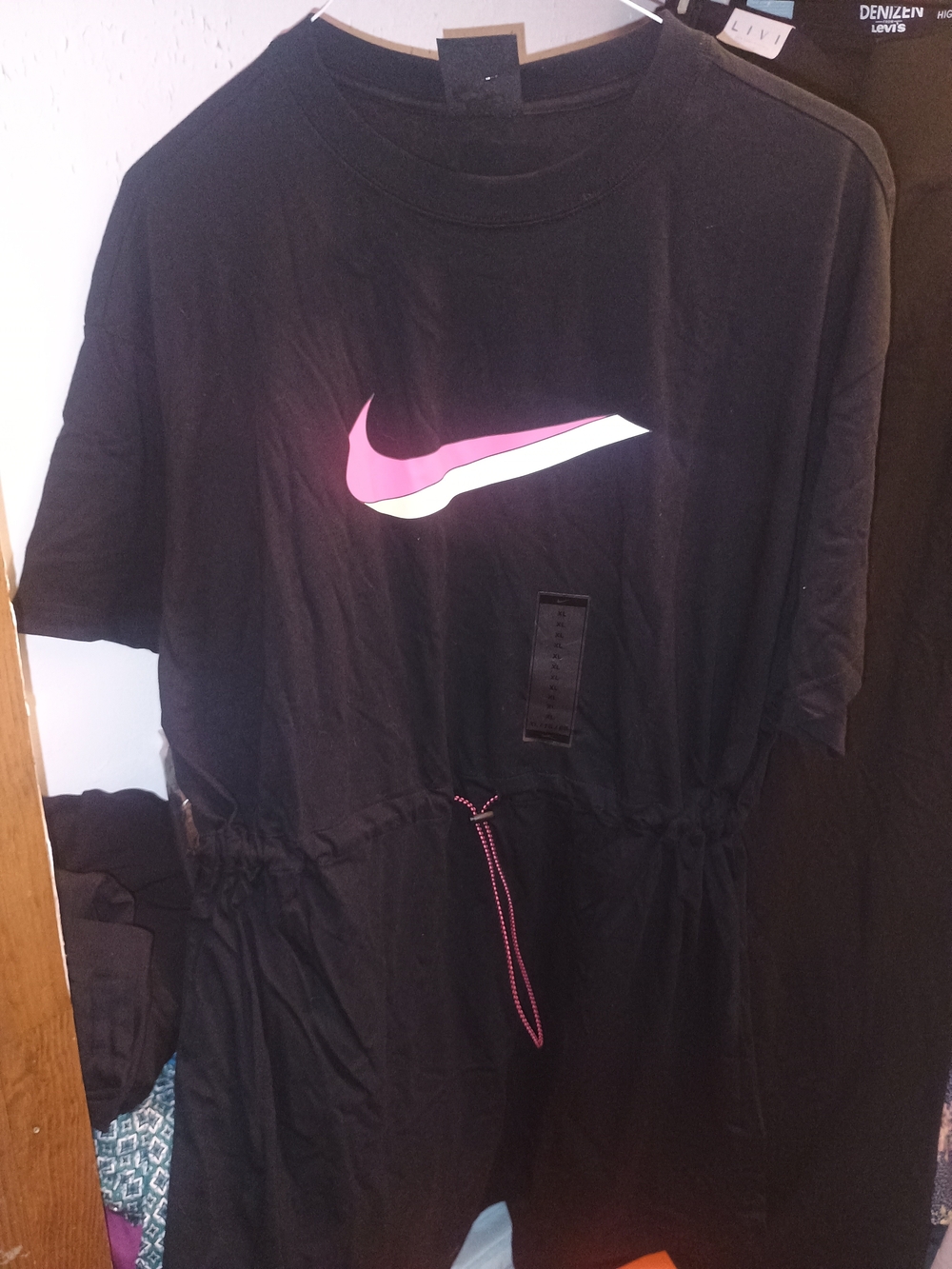 Nike Black Dress with Pink & White Swoosh